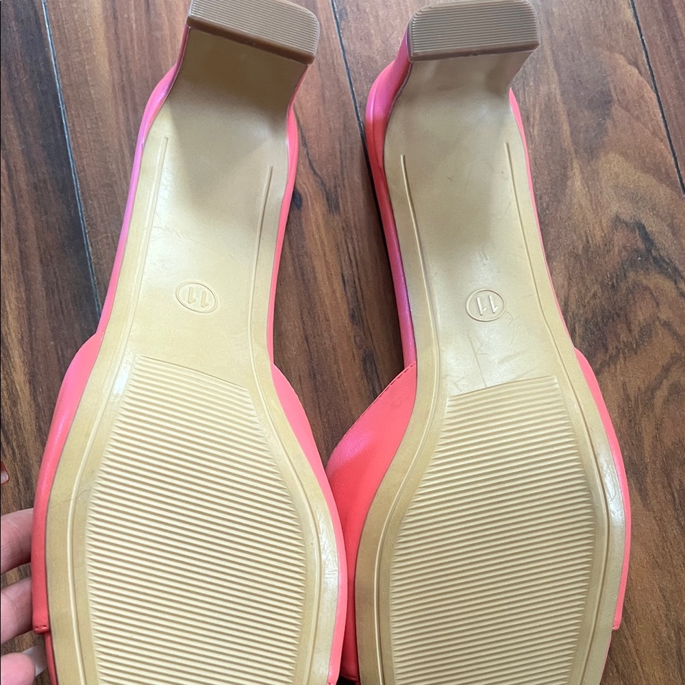 A New Day Coral Heeled Mules